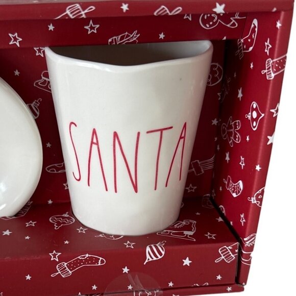 Rae Dunn Merry Christmas Plate Santa Cup Melamine Set Christmas Kitchen Decor Gi - Picture 2 of 3